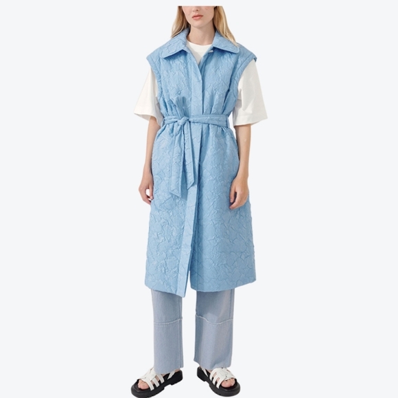 Blue 2 in 1 cozy convertible coat - Picture 8 of 8